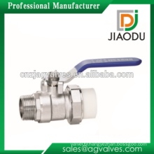 manufacturer hs code DN15 DN20 1/2'' 3/4'' Male and single union brass forged body china pp-r brass ppr insert ball valve